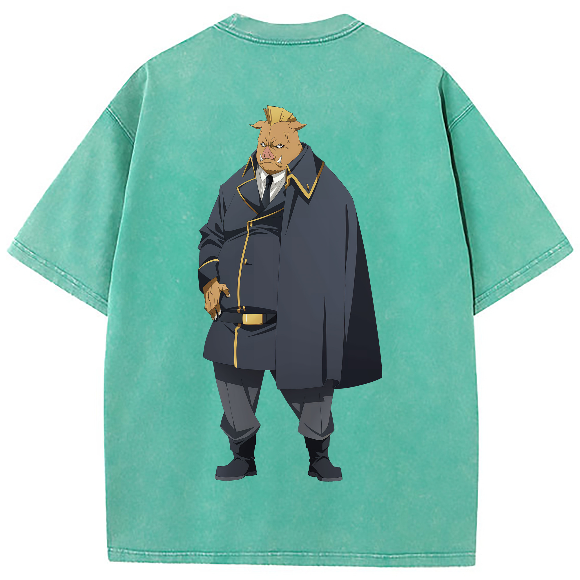 （画像用） 転スラ Regarding Reincarnated to Slime 綿100% ヴィンテージ風 半袖Tシャツ（背面プリント）